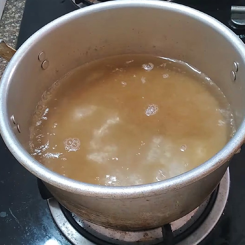 Bước 2 Nấu chè cốm Chè cốm nước cốt dừa