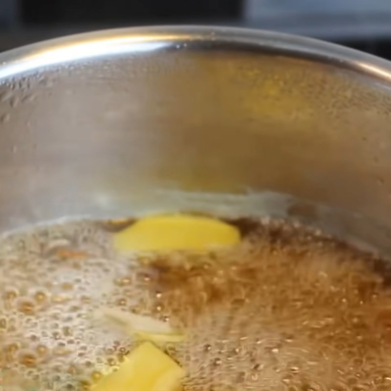 Bước 5 Nấu đường thốt nốt và nước cốt dừa Bánh đúc gân lá dứa - bánh đúc ngọt