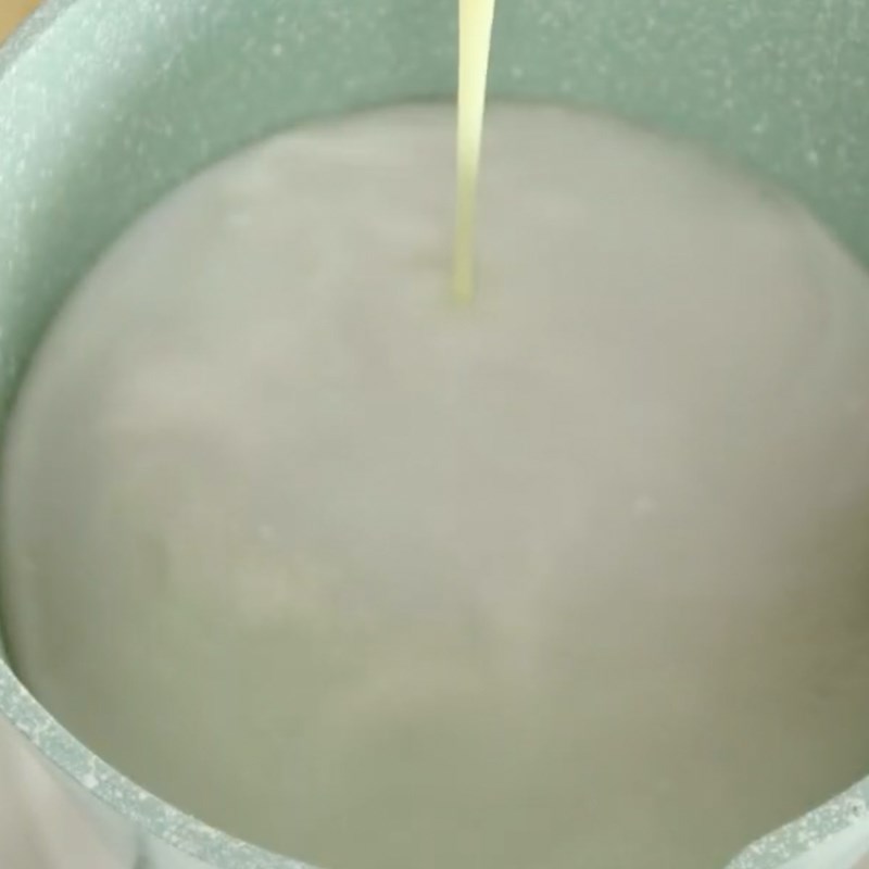 Bước 4 Nấu hỗn hợp nước cốt dừa Chè đậu đỏ sương sáo nước cốt dừa
