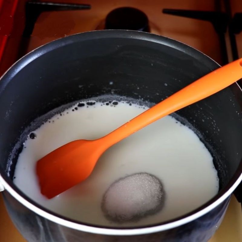 Bước 1 Nấu hỗn hợp sữa dừa Kem sữa dừa 3 kiểu