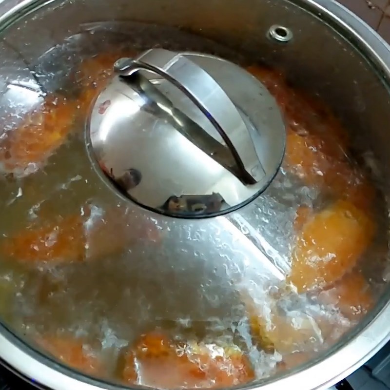 Bước 3 Nấu nước dùng Canh cá Quỳnh Côi - canh cá rô Thái Bình