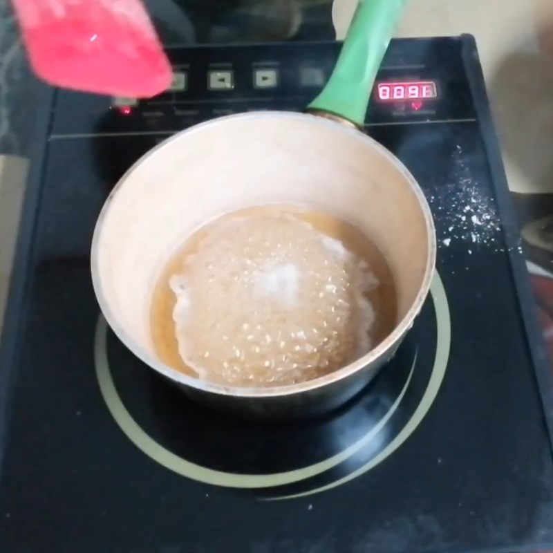 Bước 1 Nấu nước đường Trân châu đen bằng bột gạo