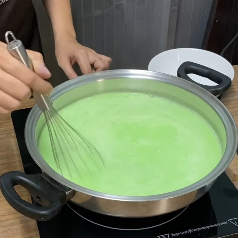 Bước 2 Nấu thạch pudding Pudding dưa lưới