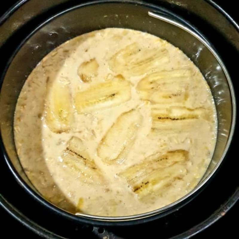 Bước 2 Nướng bánh Bánh chuối yến mạch bằng nồi chiên không dầu