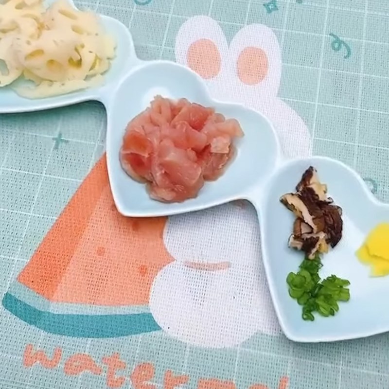 Bước 1 Sơ chế các nguyên liêu Cháo củ sen