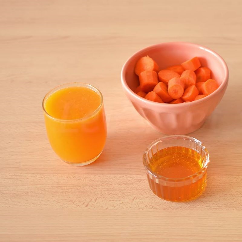 Bước 1 Sơ chế nguyên liệu Sinh tố cam cà rốt táo