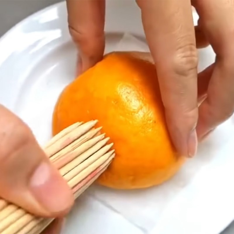 Bước 7 Tạo hình quả cam Bánh bao quả cam