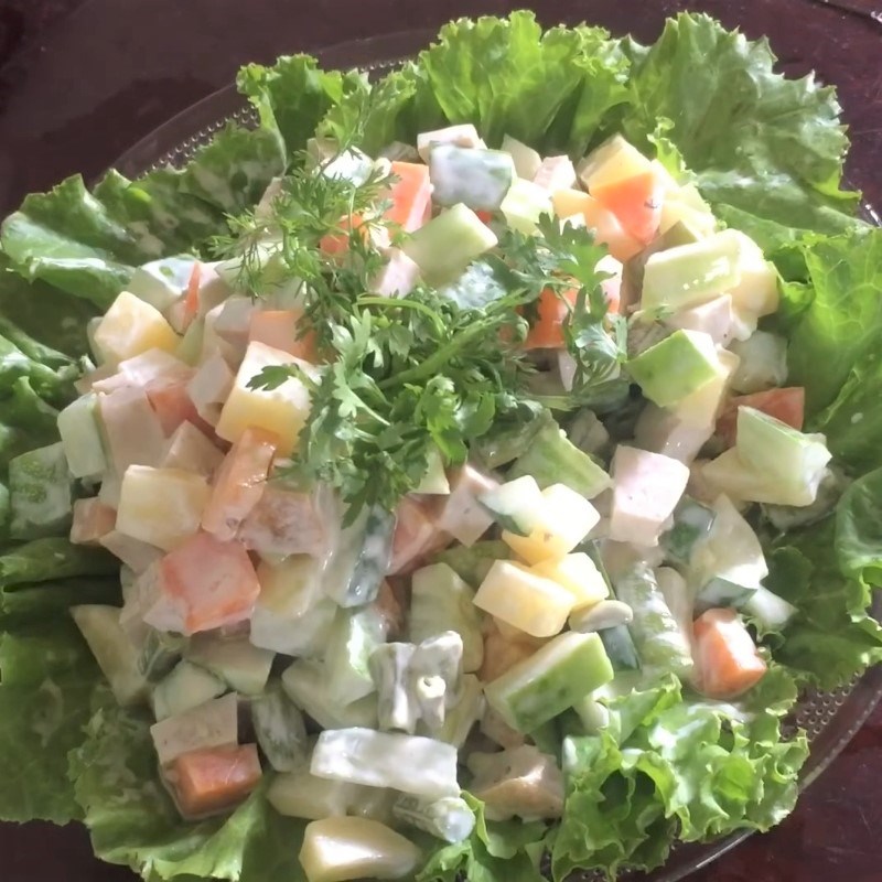 Bước 4 Thành phẩm Salad xà lách dưa chuột khoai tây