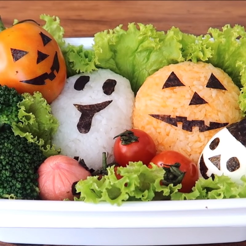 Bước 6 Thành phẩm Halloween bento