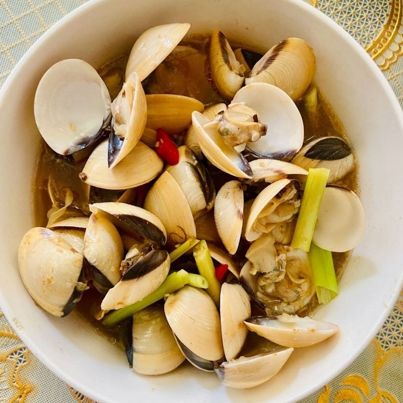 Bước 3 Thành phẩm Nghêu hấp Thái
