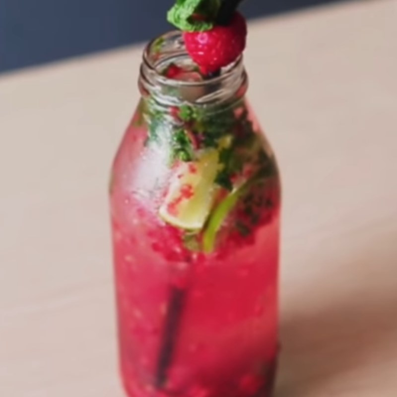 Bước 3 Thành phẩm Mojito phúc bồn tử không cồn