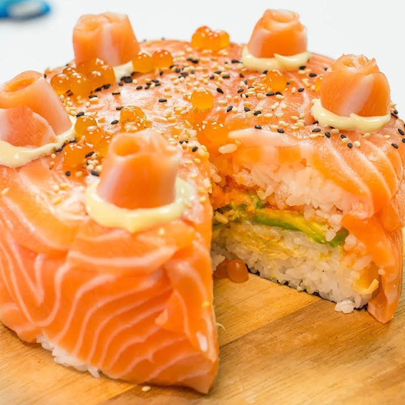 Bước 5 Thành phẩm Bánh sinh nhật sushi