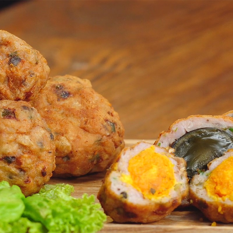 Bước 4 Thành phẩm Chả cá bọc trứng muối và chả cá bọc trứng bắc thảo