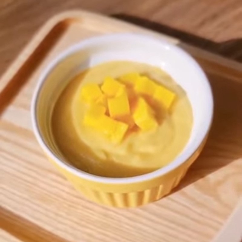 Bước 4 Thành phẩm Custard xoài cho bé ăn dặm