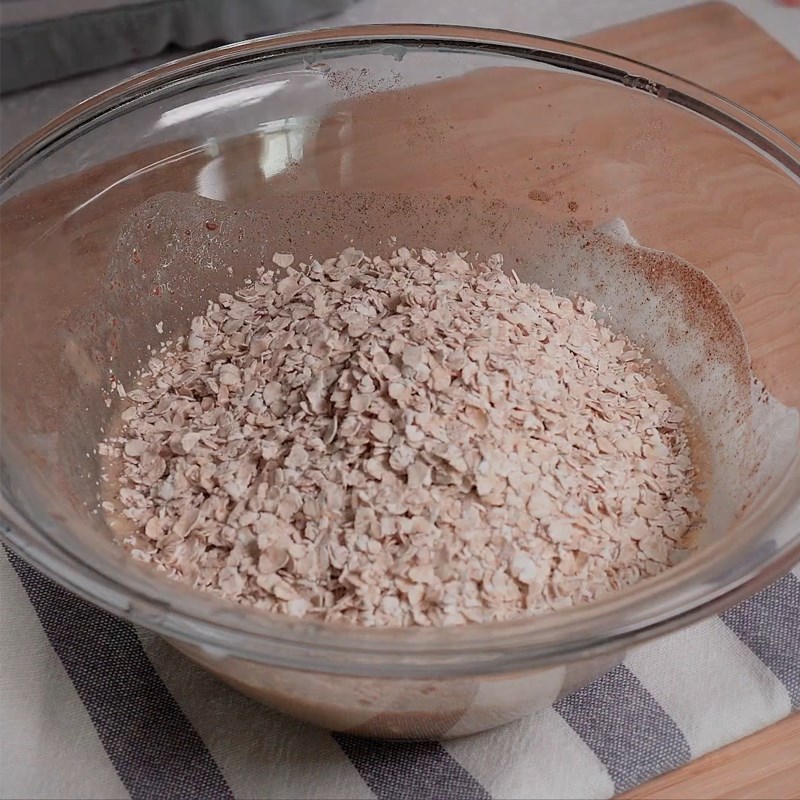 Bước 3 Trộn bột bánh Bánh chuối yến mạch sữa chua bằng nồi chiên không dầu