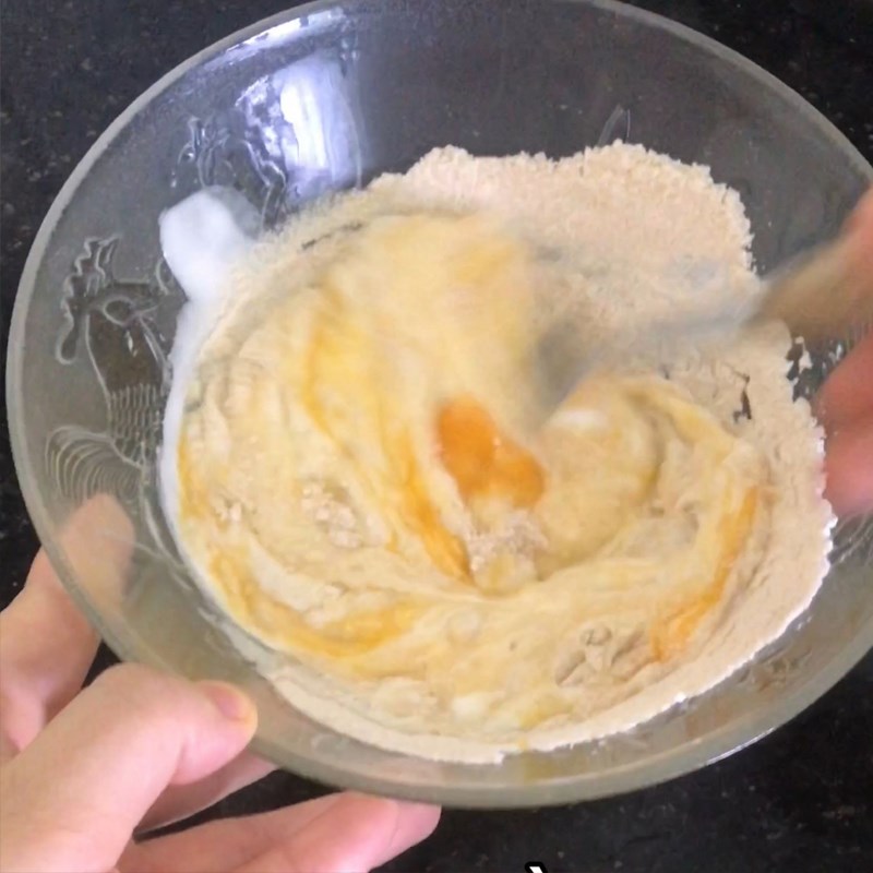 Bước 1 Trộn bột bánh Bánh bông lan yến mạch sữa chua