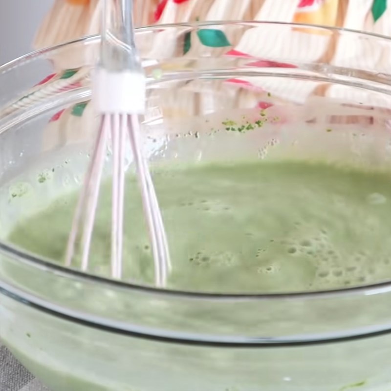 Bước 1 Trộn hỗn hợp sữa Pudding matcha không cần gelatin