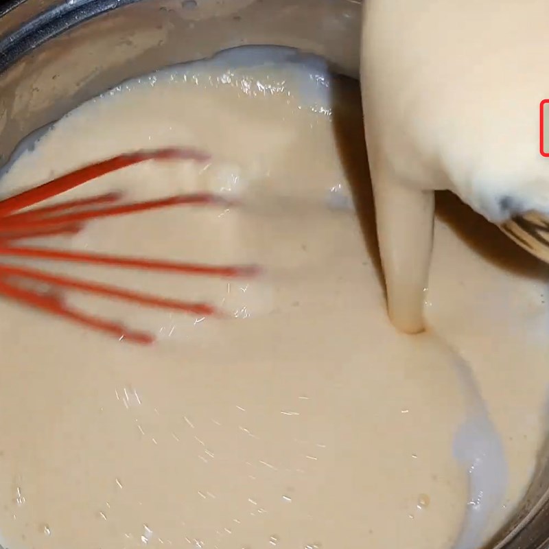Bước 3 Trộn mít xay với nước cốt dừa Kem mít nước cốt dừa