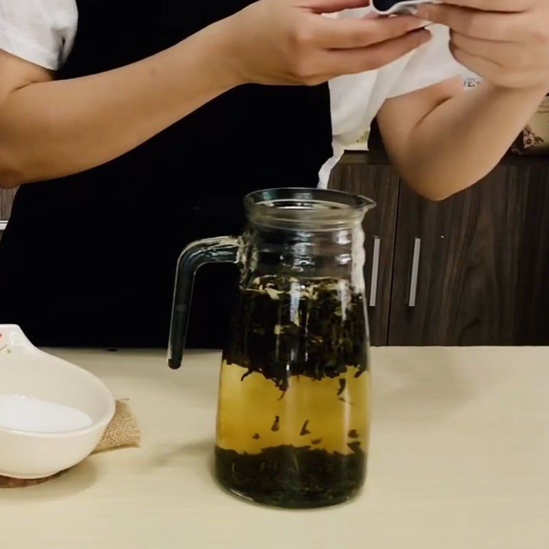 Bước 1 Ủ trà Trà sữa lài