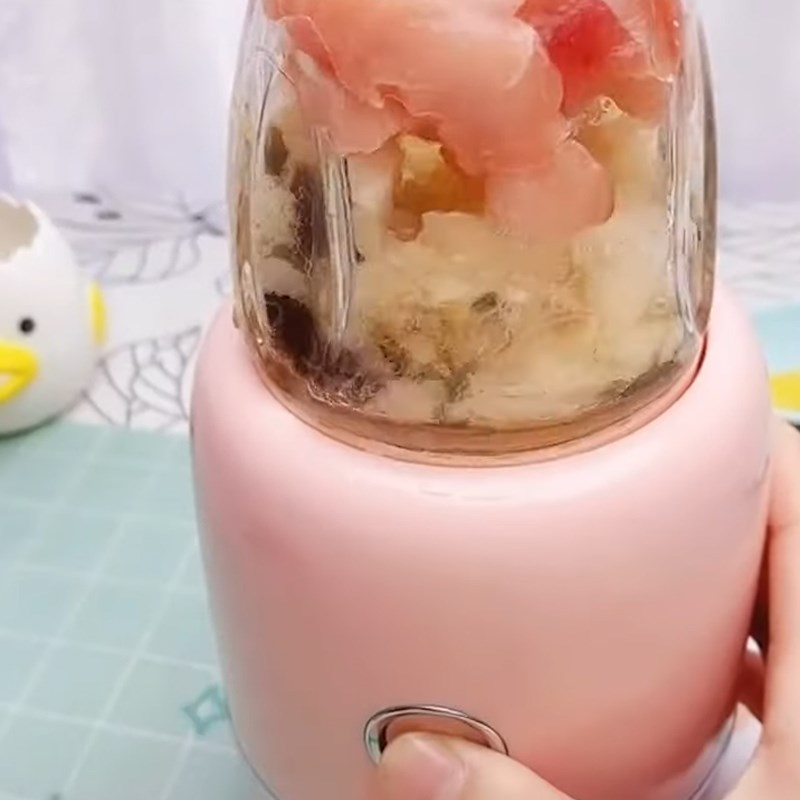 Bước 2 Xay hỗn hợp các nguyên liệu Cháo củ sen