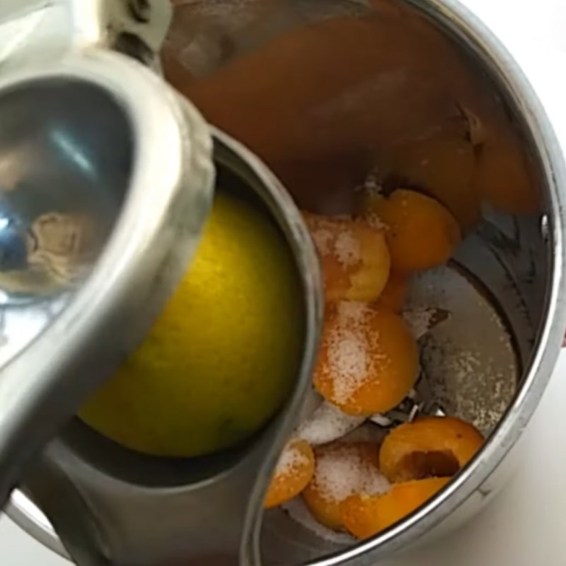 Bước 2 Xay và lọc nước ép quả mơ Nước ép mơ tươi