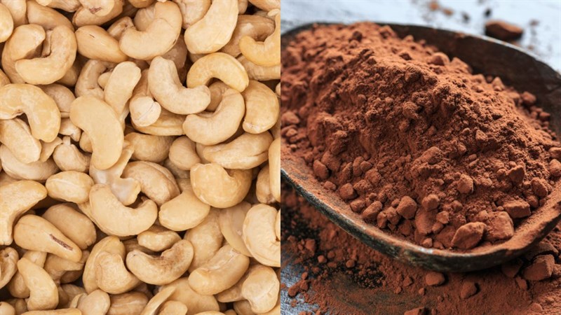 Nguyên liệu làm sữa hạt điều cacao