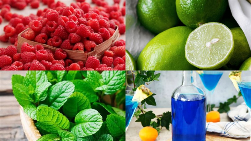 Nguyên liệu món ăn mojito phúc bồn tử