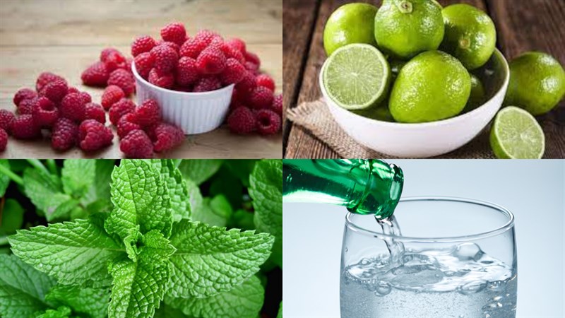 Nguyên liệu món ăn mojito phúc bồn tử