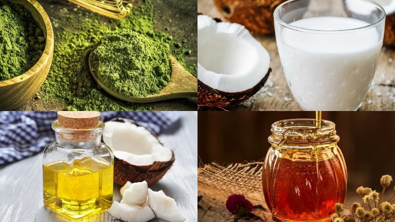 Nguyên liệu làm matcha dừa