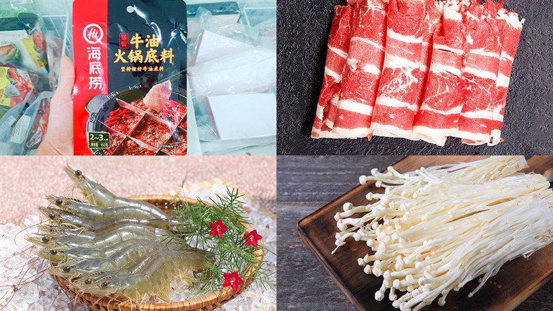 Nguyên liệu món ăn lẩu tứ xuyên haidilao