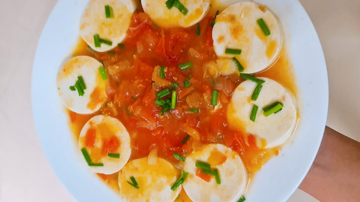 Đậu hũ non sốt cà chua