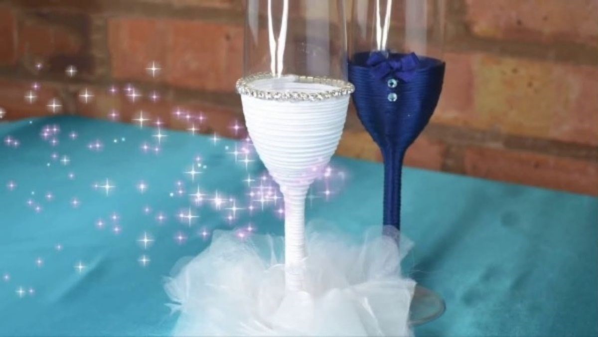 Trang trí ly thủy tinh