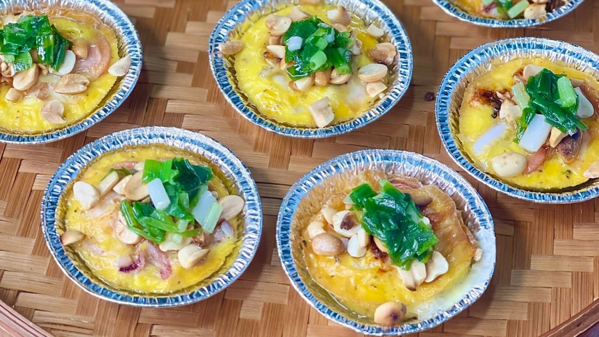 Lòng đỏ trứng gà nướng chén