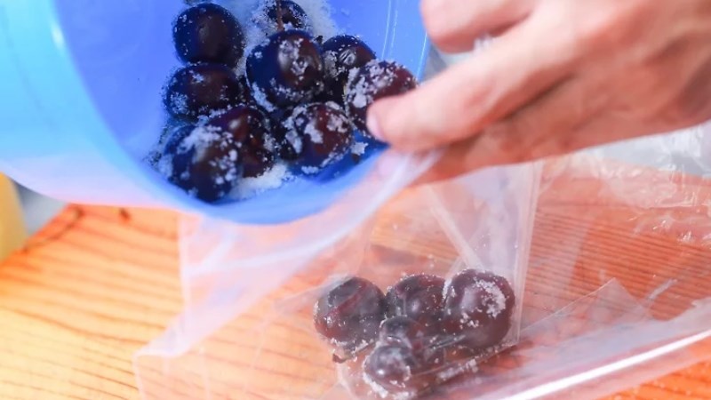 Phương pháp đông lạnh cherry với đường (dành cho cherry chua)