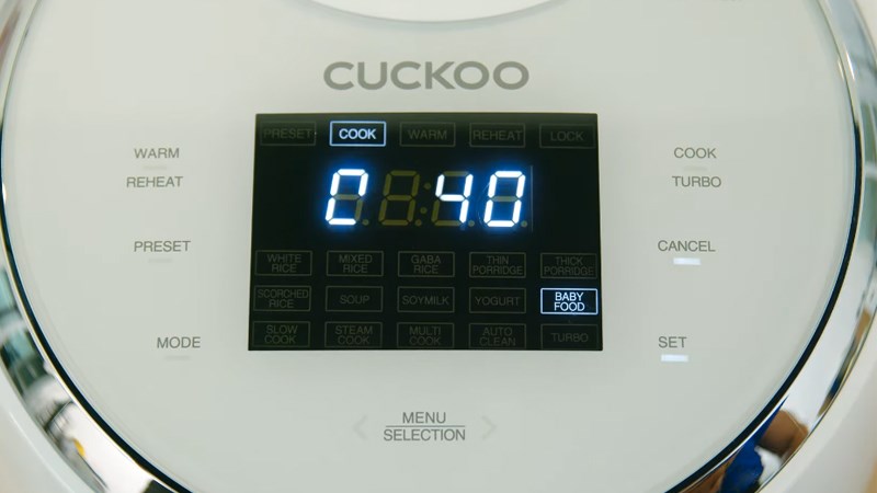 Chọn chế độ nấu cơm