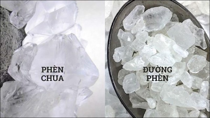 Đường phèn và phèn chua