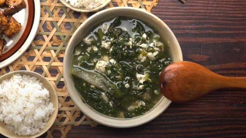 Canh cua rau đay chay