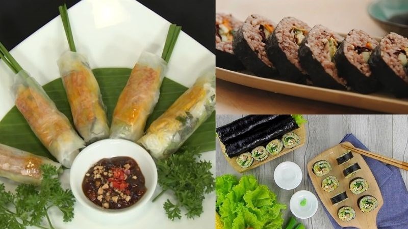 Kimbap chay - sushi chay - gỏi cuốn chay