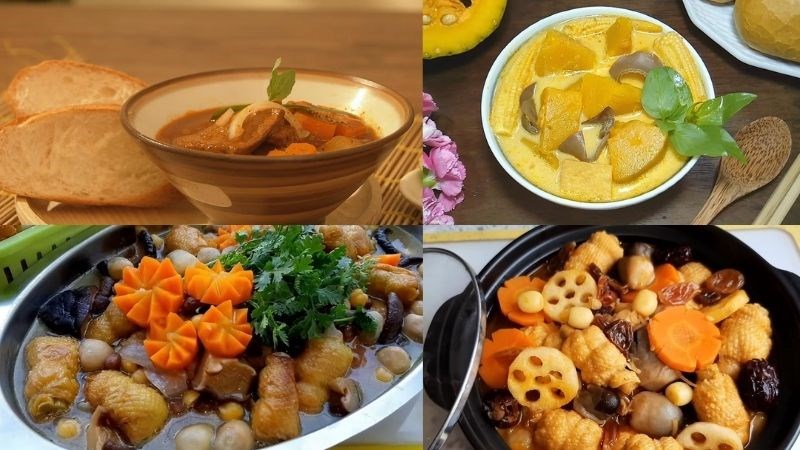 Bò kho chay - cà ri chay - gà nấu đậu chay - gà tiềm chay 