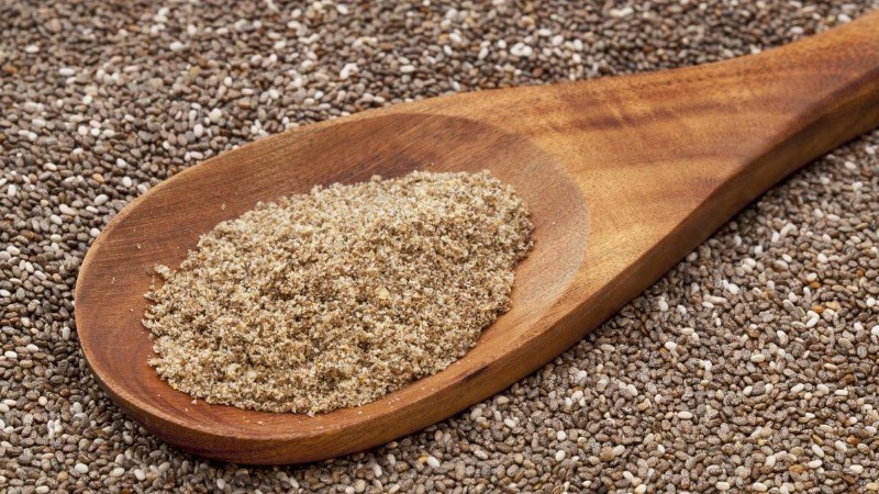 Hạt chia đ&atilde; được xay nhuyễn