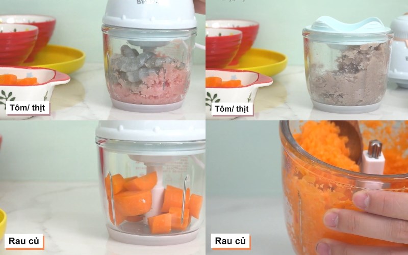 Cách sử dụng máy xay ăn dặm Bear để làm các món ăn dặm