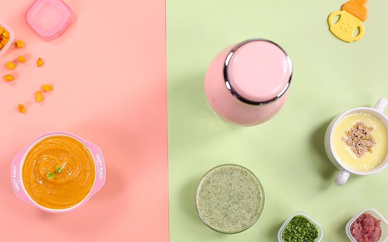 Thành phẩm khi sử dụng máy xay ăn dặm Bear