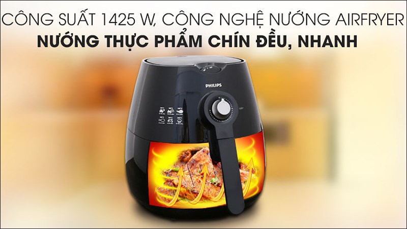 Chức năng của nồi chiên không dầu Philips HD9220/20