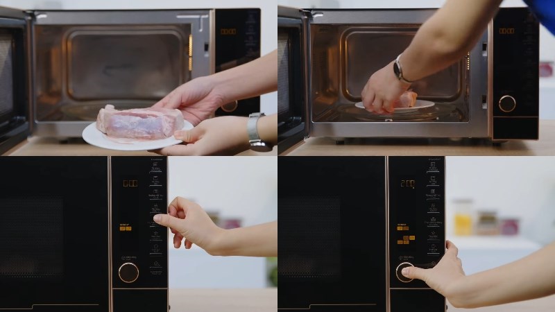 Cách sử dụng lò vi sóng có nướng Electrolux khi dùng để rã đông
