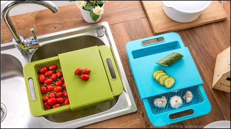 Thớt kèm rổ rửa
