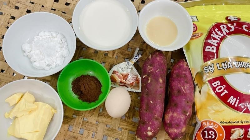 Nguyên liệu làm bánh khoai lang nướng