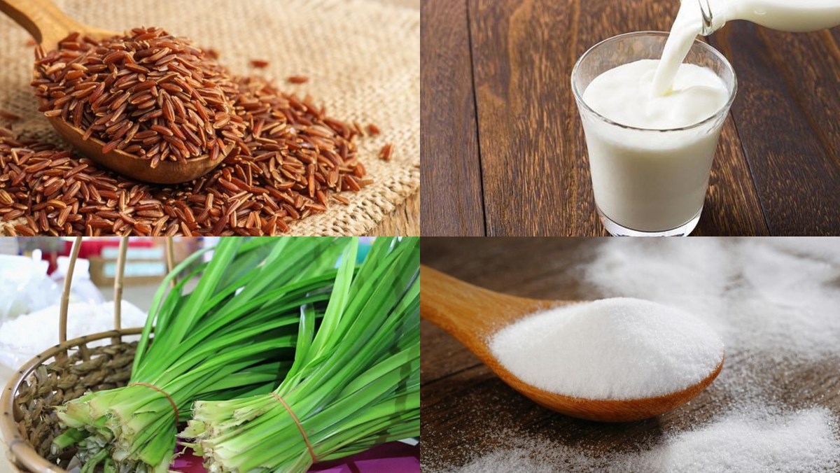Nguyên liệu món ăn sữa gạo lứt