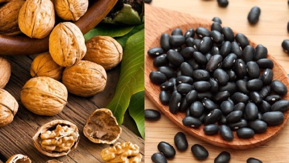 Nguyên liệu món ăn sữa óc chó đậu đen