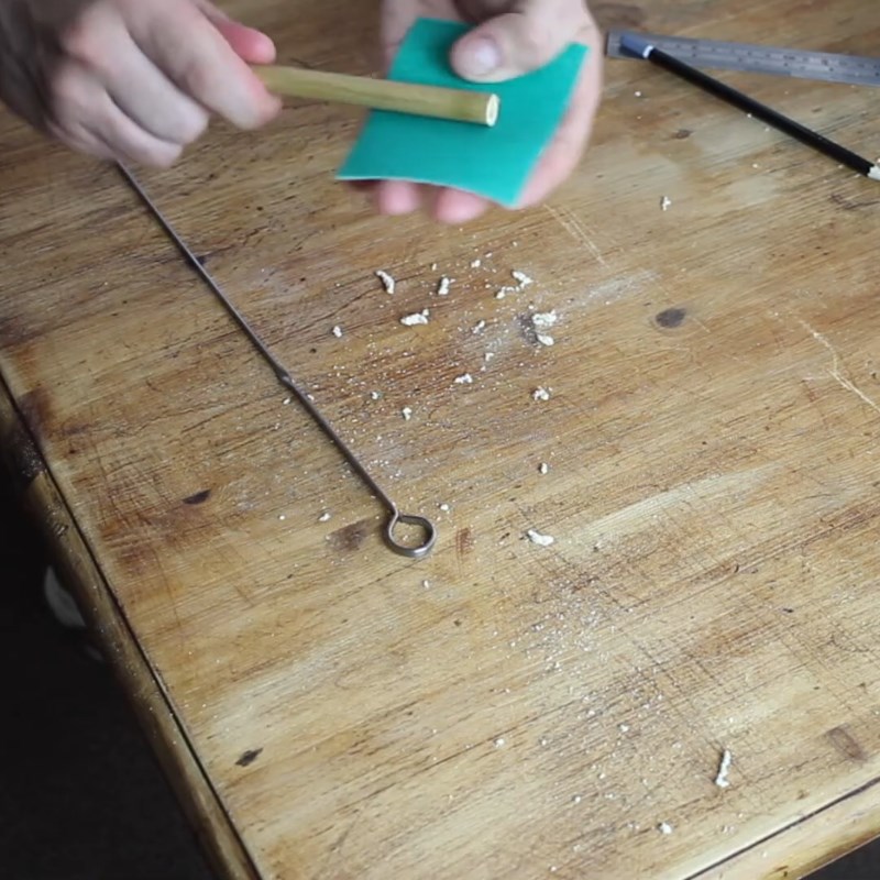 Bước 3 Làm nhẫn bề mặt, đầu ống tre Cách làm ống hút tre