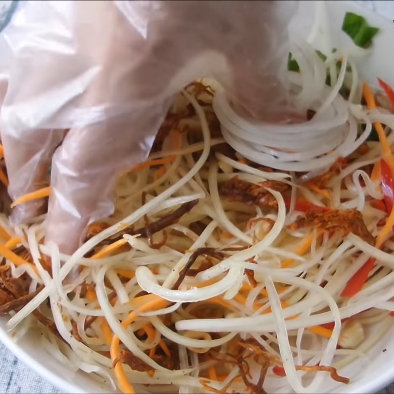 Bước 4 Làm nộm đu đủ Nộm đu đủ bò khô
